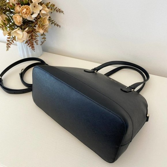 Kate spade purse sadie dome satchel shoulder bag leather black - Picture 5 of 8